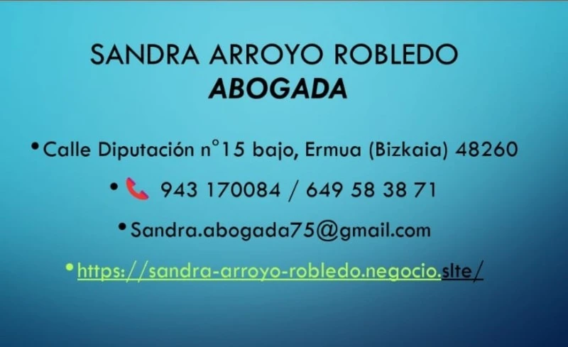 SANDRA ARROYO ROBLEDO .Abogada.