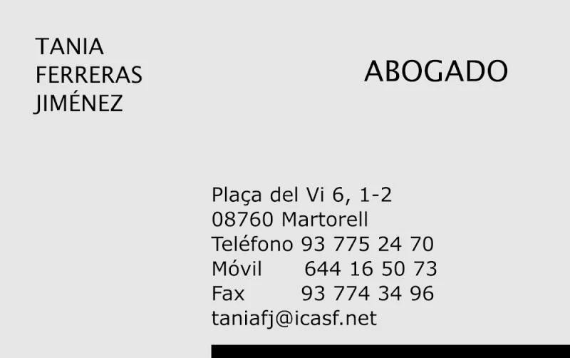 Tania Ferreras Jiménez - ABOGADO EN MARTORELL