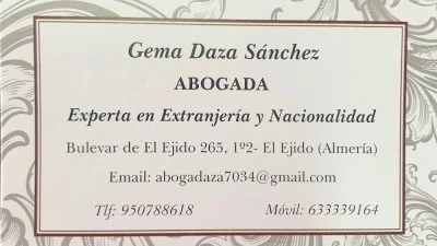 ABOGADA DE EXTRANJERIA Y NACIONALIDAD - Gema Daza Sánchez